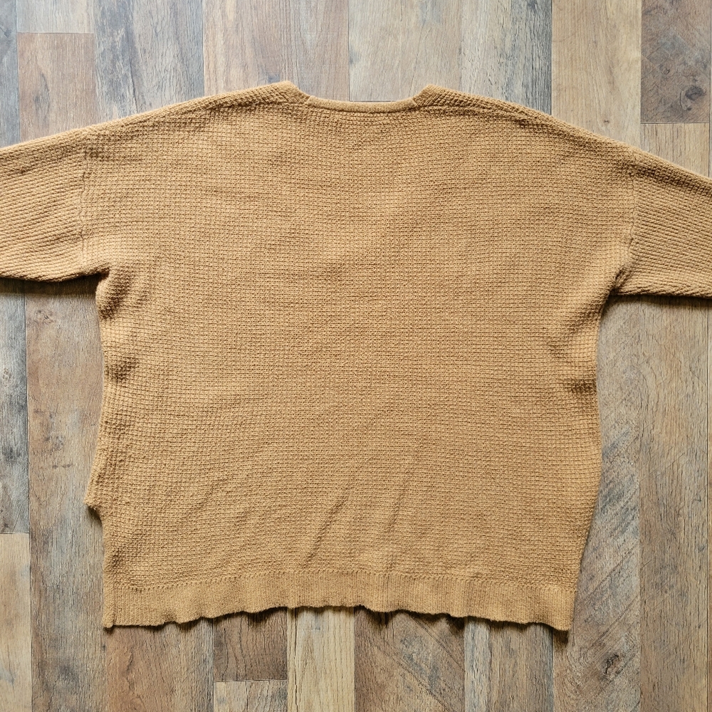 Madewell Waffle Knit Tan Sweater Size Medium - Picture 3 of 5